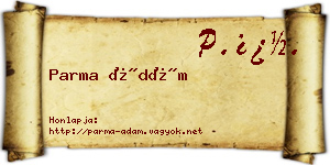 Parma Ádám névjegykártya